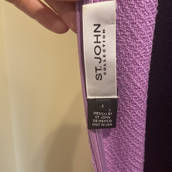 St John Lilac knit sheath dress size 6. Worn once. - Picture 4 of 12